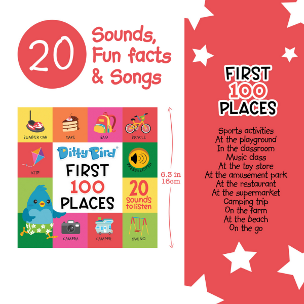 Ditty Bird - First 100 Places Board Book