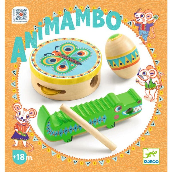 Djeco - Animambo - Wooden Percussion Set