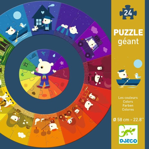 Djeco - Colours - 24pc Giant Circle Puzzle