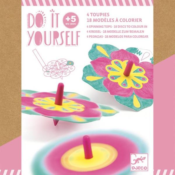 Djeco - Do it yourself - Flower Spin Tops
