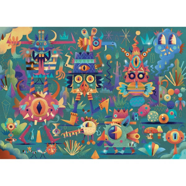 Djeco - Monster Party - 50pc Wizzy Puzzle