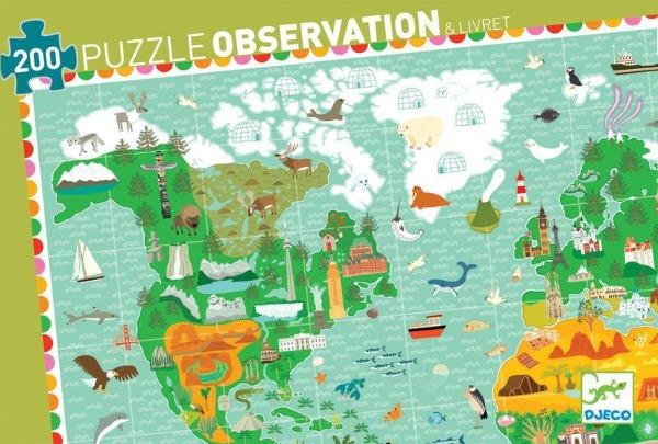 Djeco - Monument of World - 200pc Observation Puzzle