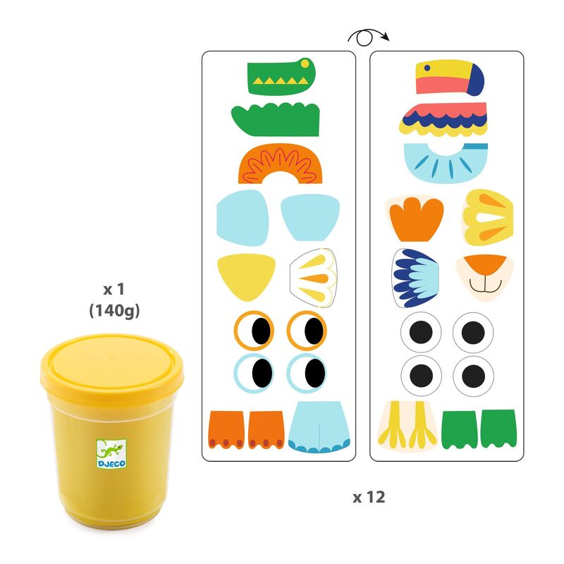 Djeco - Myanimodels - Animal Modelling Dough Set