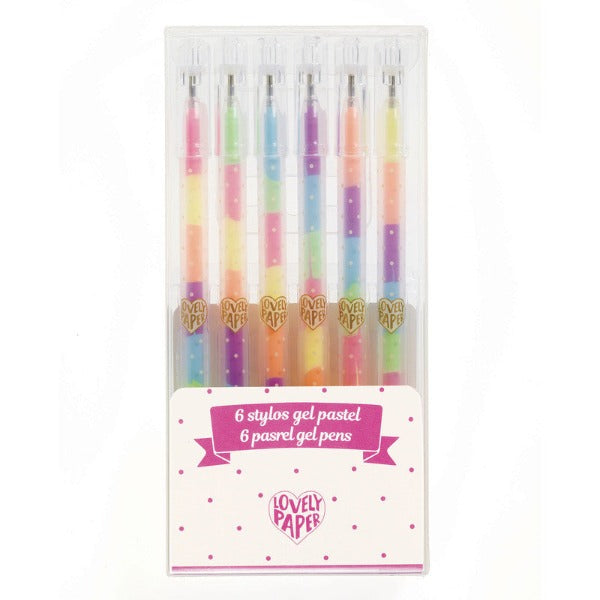 Djeco - Pastel Rainbow Gel Pens (Set of 6)