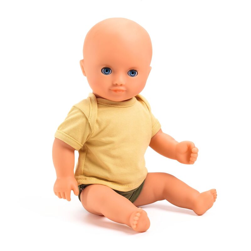 Djeco - Pomea - Baby Boy Olive Hard Body Doll