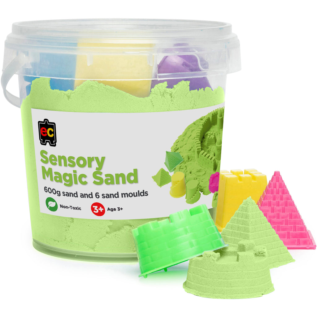 Sensory MAGIC Sand 600g with Moulds (In assorted colours)