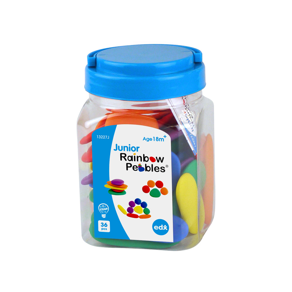 Junior Rainbow Pebbles Jar of 36 - Edx Education - The Creative Toy Shop
