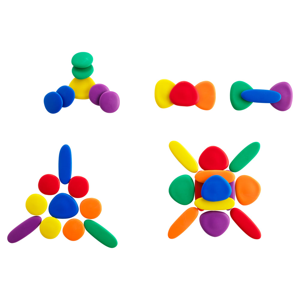 Junior Rainbow Pebbles Jar of 36 - Edx Education - The Creative Toy Shop