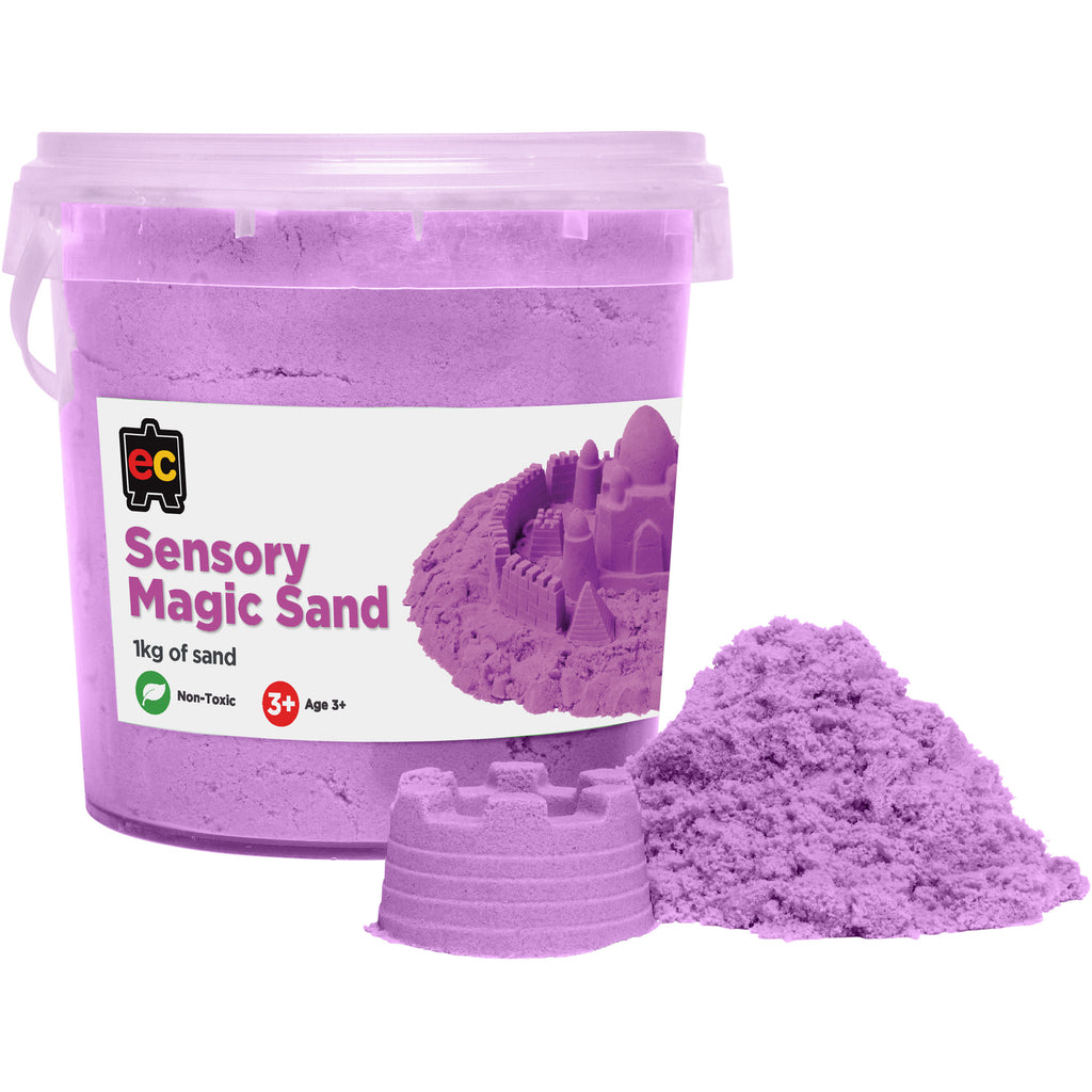 Sensory Magic Sand 1kg in purple in reusable tub 