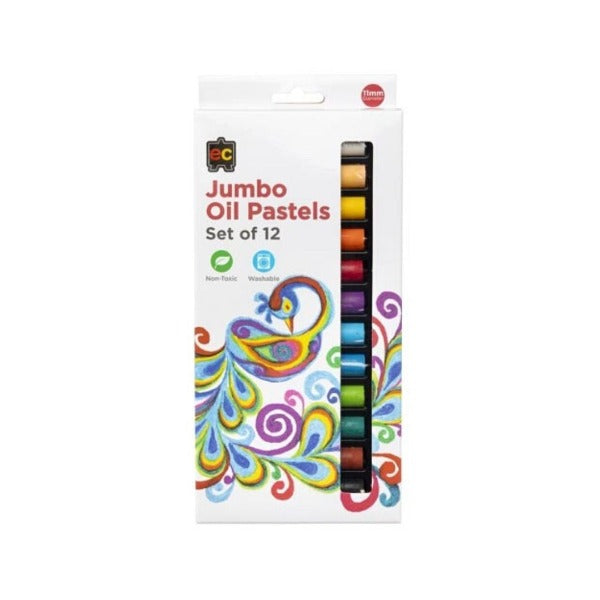 Educational Colours - Jumbo Oil Pastels (Pack 12)