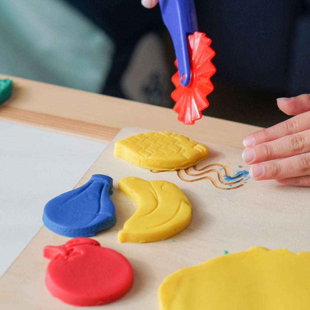Playdough stampers from Kinfolk used with easi rainbow dough