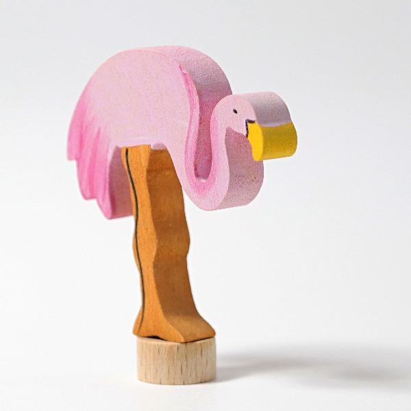 Grimm's - Decorative Figure - Flamingo Handpainted