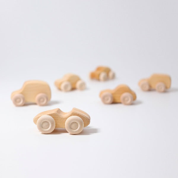 Grimm's - Natural Wooden Cars (Set of 6)