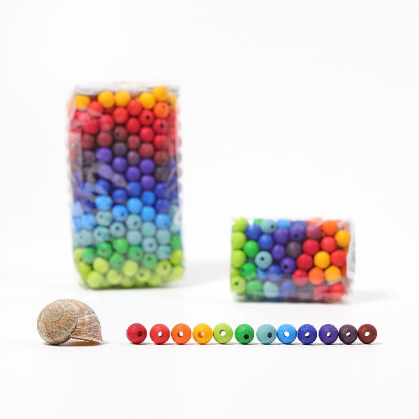 Grimm's - Rainbow Coloured Beads (480 x 12 mm)