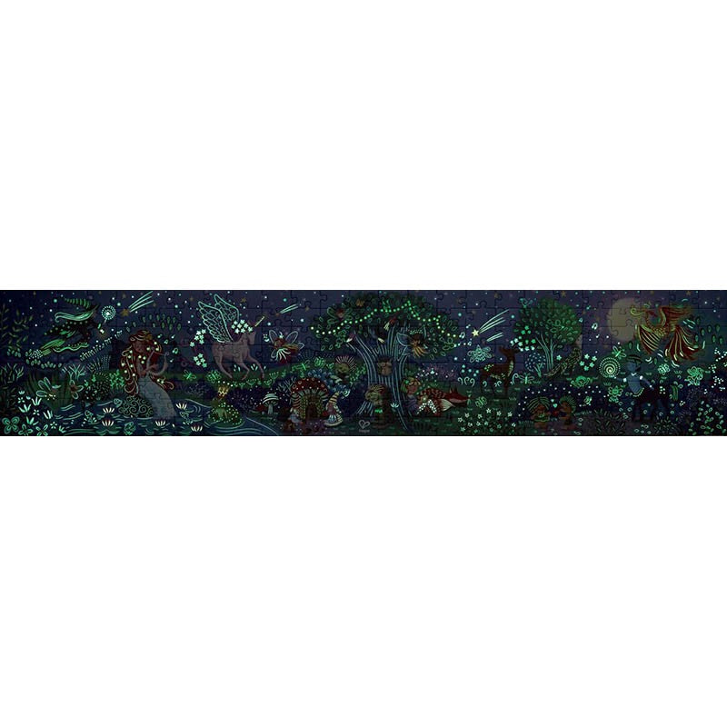 Hape - Glow in the Dark - Magic Forest Puzzle Set (1.5m Long)