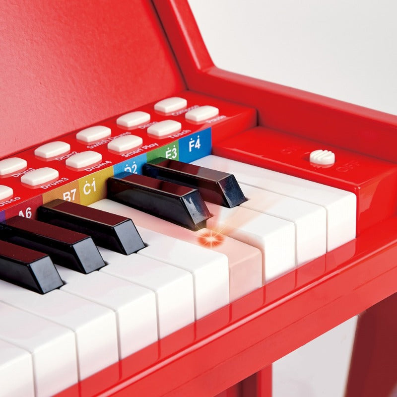 Hape - Learn with Lights - Red Piano with Stool