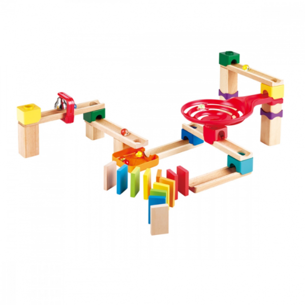 Hape - Wooden Marble Run - Crazy Rollers Stack Track (50pc Set)