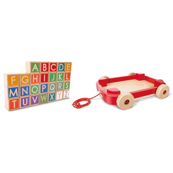 Hape Australia Quality Kids Toys Wooden Pull Along Cart with