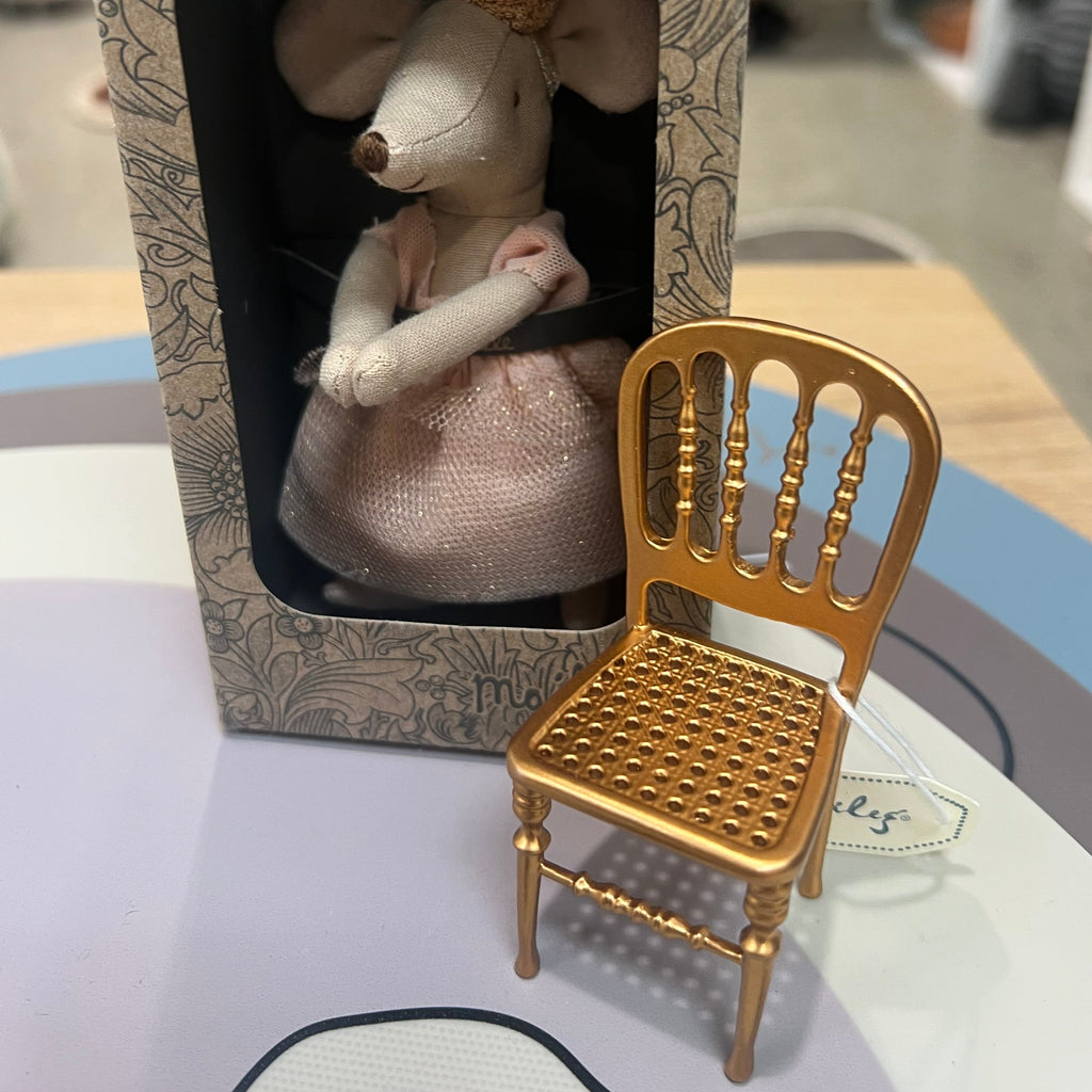 Maileg - Chair Mouse Gold