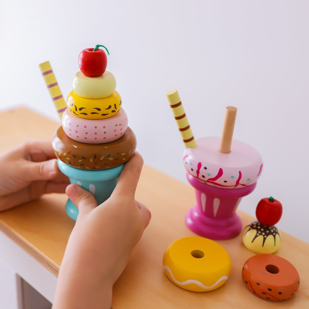Wooden Ice Cream Stackers - Toyslink - The Creative Toy Shop