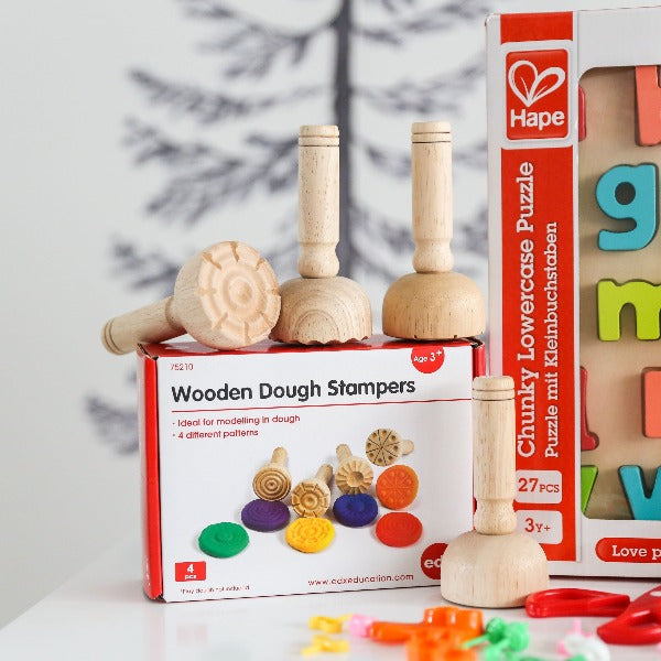 Wooden Dough Stampers - Edx Education - The Creative Toy Shop