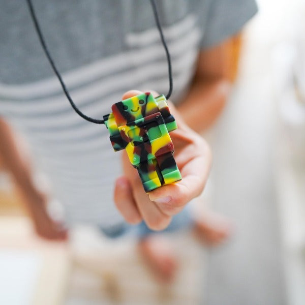 Jellystone Sensory Chew Pendant - Robots - Jellystone Designs - The Creative Toy Shop