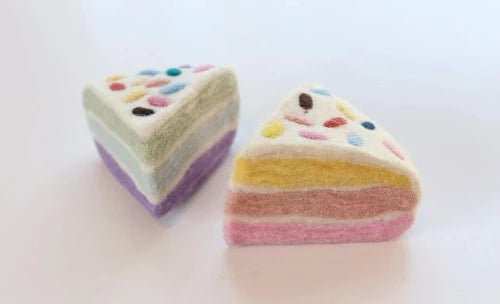 Juni Moon - Confetti Birthday cake slices (Set of 2)