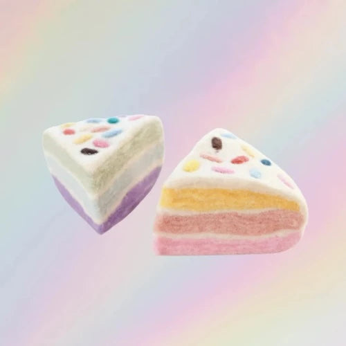 Juni Moon - Confetti Birthday cake slices (Set of 2)