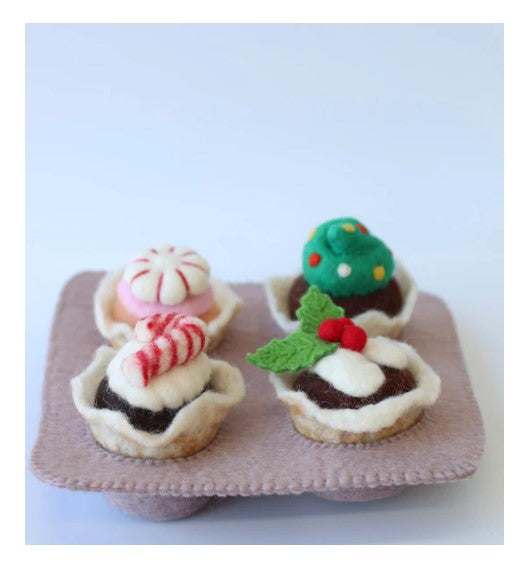 Juni Moon - Merry Christmas Muffins in Tray (Set of 4 in Tray)