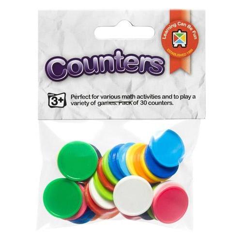 Learning Can Be Fun - Coloured Counters (Assorted pack of 30)