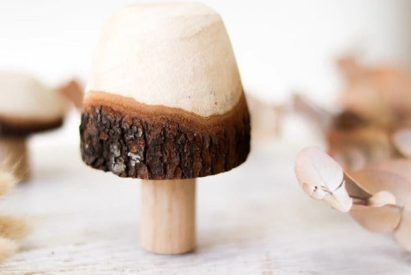 Let Them Play - Wooden Mushroom MEDIUM (Individual)