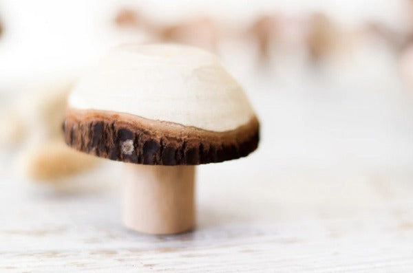 Let Them Play - Wooden Mushroom SMALL (Individual)