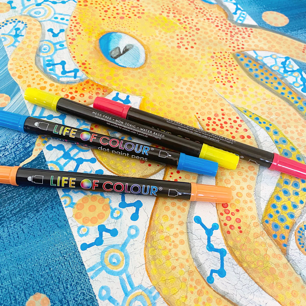 Essential Colours Brush Tip Acrylic Paint Pens - Set of 16 - Life of Colour