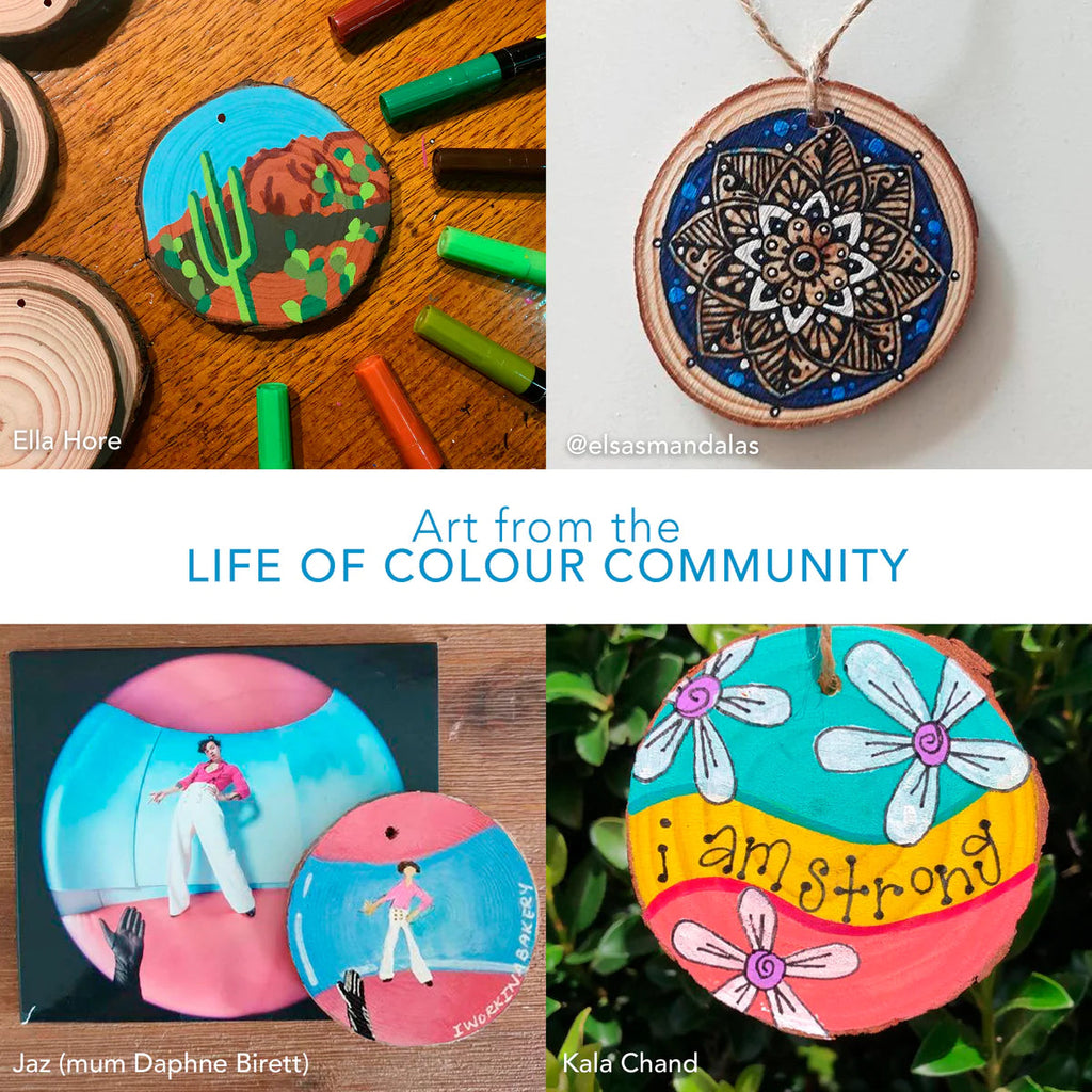 Life of Colour - Natural Wood Slices - Set of 24
