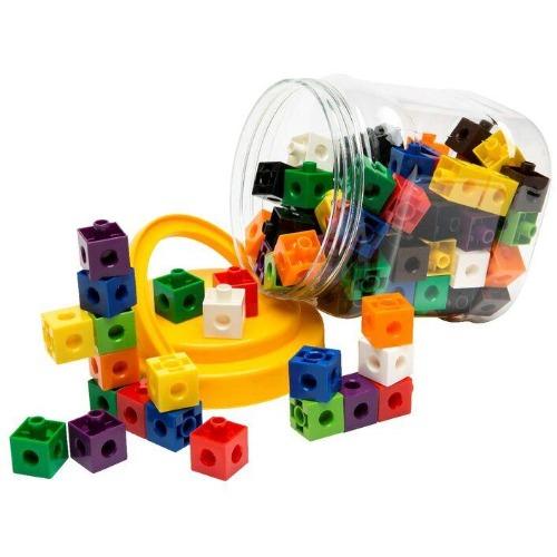 Linking Cubes - in 10 colours (Jar of 100)