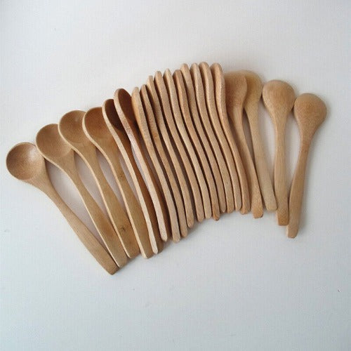 Loose Parts Play - Bamboo Wooden - SMALL Long Handle Spoon (Individual)