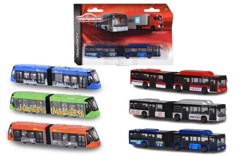 Majorette - Transporter - Siemens Avenio Tram & Man Bus (Assorted)
