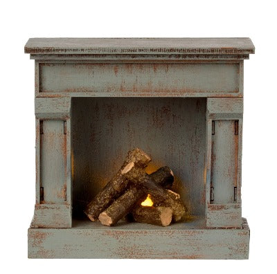 Maileg - Miniature Fireplace Vintage Blue