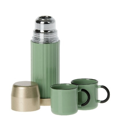 Maileg - Miniature Thermos And Cups - Mint