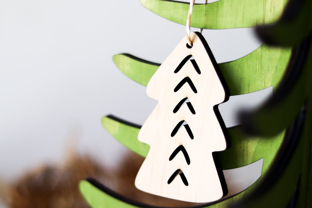 Let Them Play - Natural Wooden Christmas Decorations