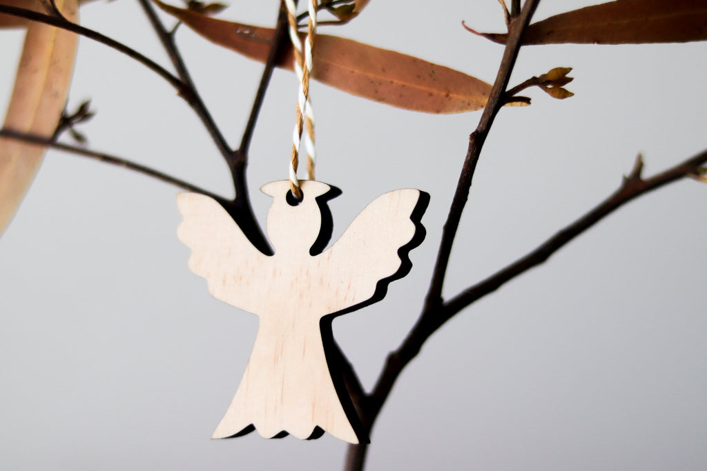 Let Them Play - Natural Wooden Christmas Decorations