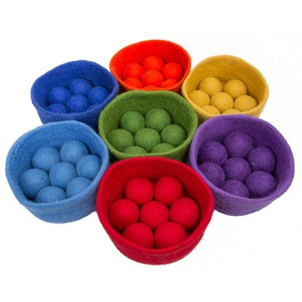 Papoose - Rainbow Bowls & Balls - LARGE Individual Sets