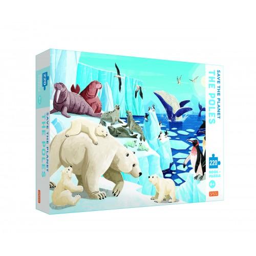 Sassi - Save the Planet - THE POLES Puzzle & Book Set