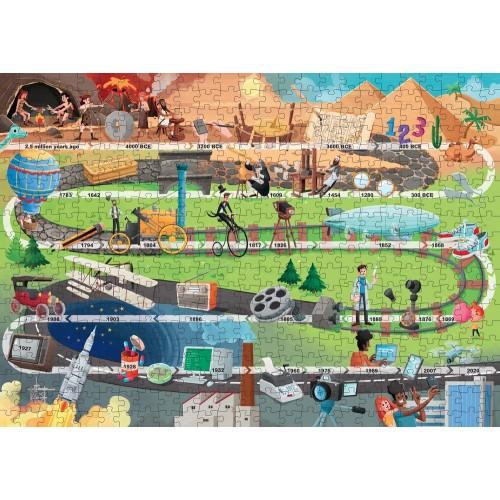 Sassi The Ultimate Atlas and Puzzle Set - Inventions, 500 pcs