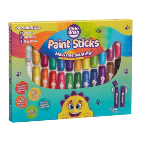Little Brian - Paint Sticks in Assorted Colours (24 pack)
