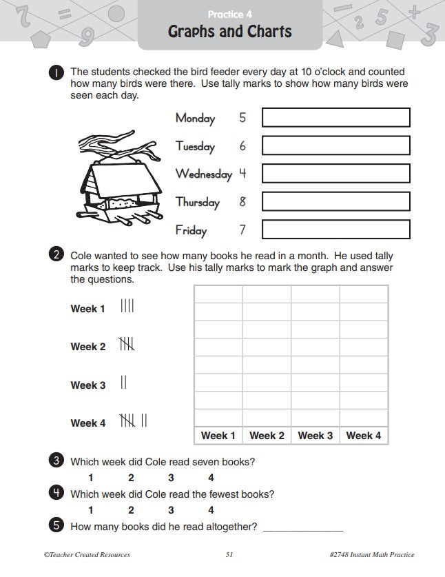 Teacher Created Resources - Instant Math Practice Book (Grade 1)