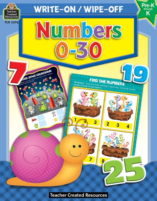 Teacher Created Resources - Number 0-30 - Write-On Wipe-Off Book