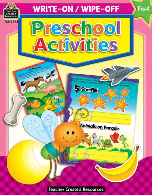 Teacher Created Resources - Preschool Activities - Write-On Wipe-Off Book