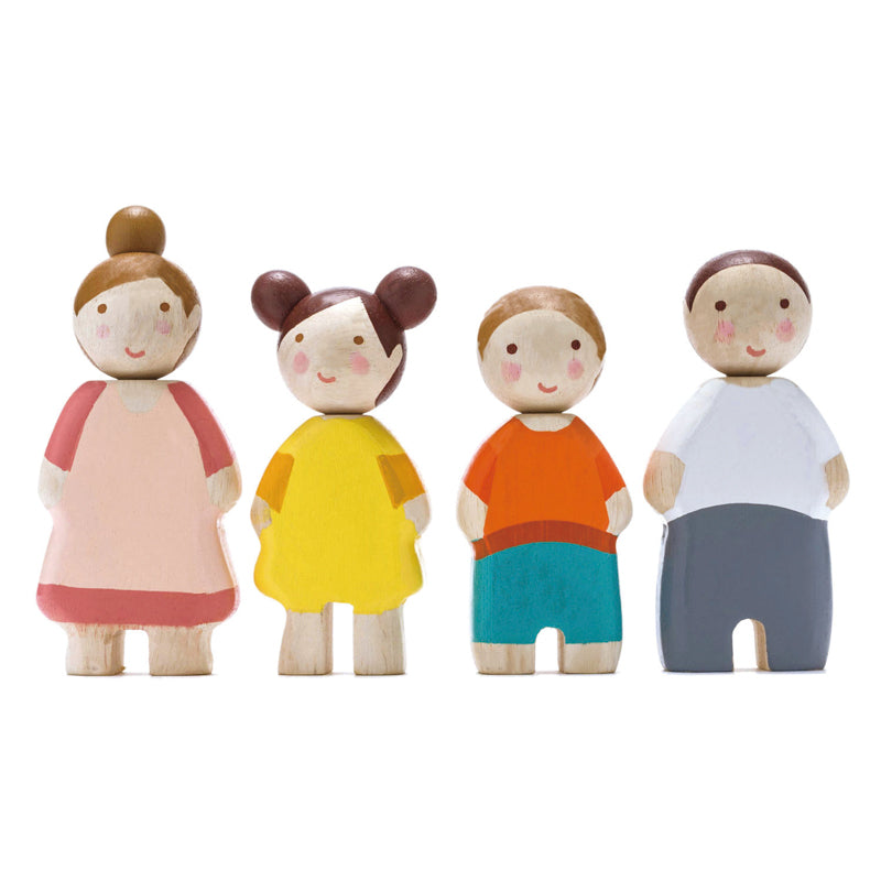 Tender Leaf - Wooden Doll Family of 4