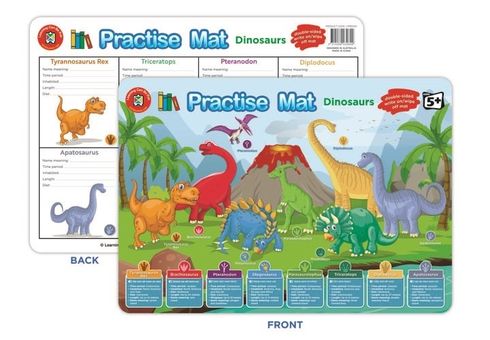 Learning Can Be Fun - Practice Mat - Dinosaurs